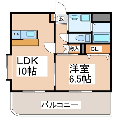 フェリーチェ水前寺の物件間取画像